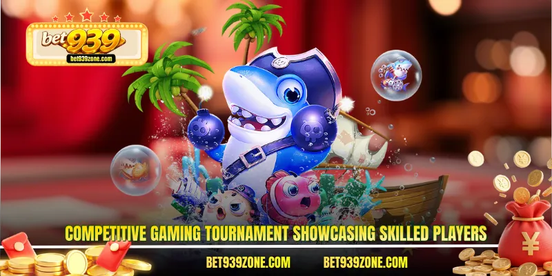 Competitive gaming tournament showcasing skilled players