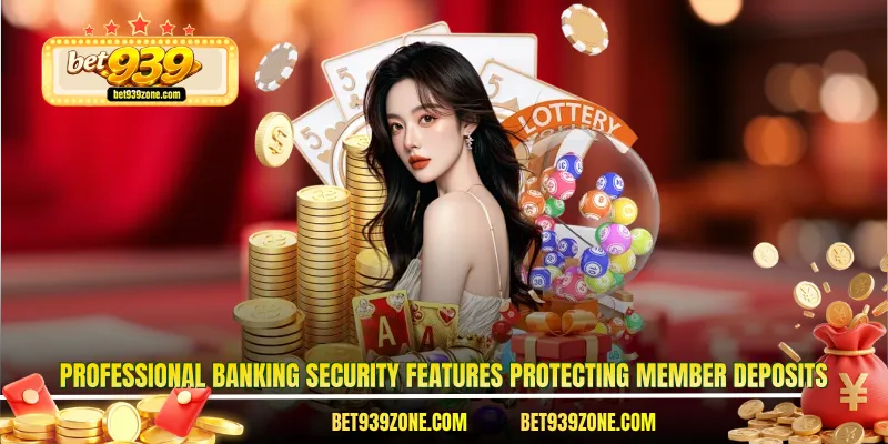 Professional banking security features protecting member deposits